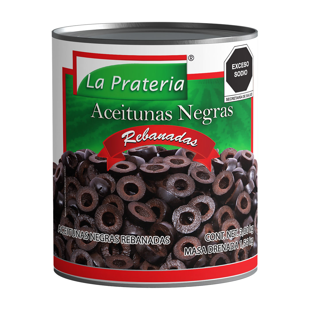Aceitunas Negras Rebanadas 6/3 kg