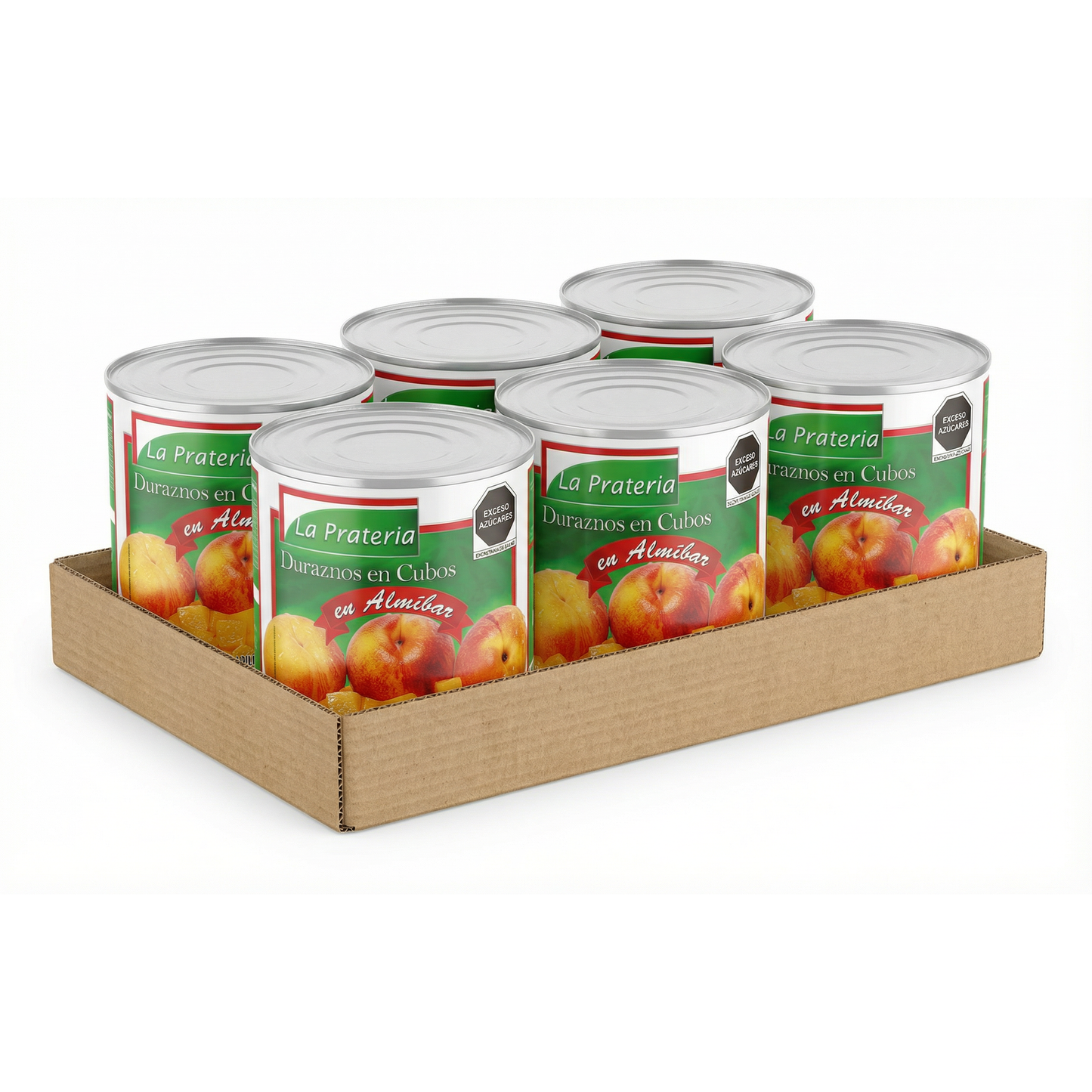 Duraznos Cubos Almíbar 6/3 kg