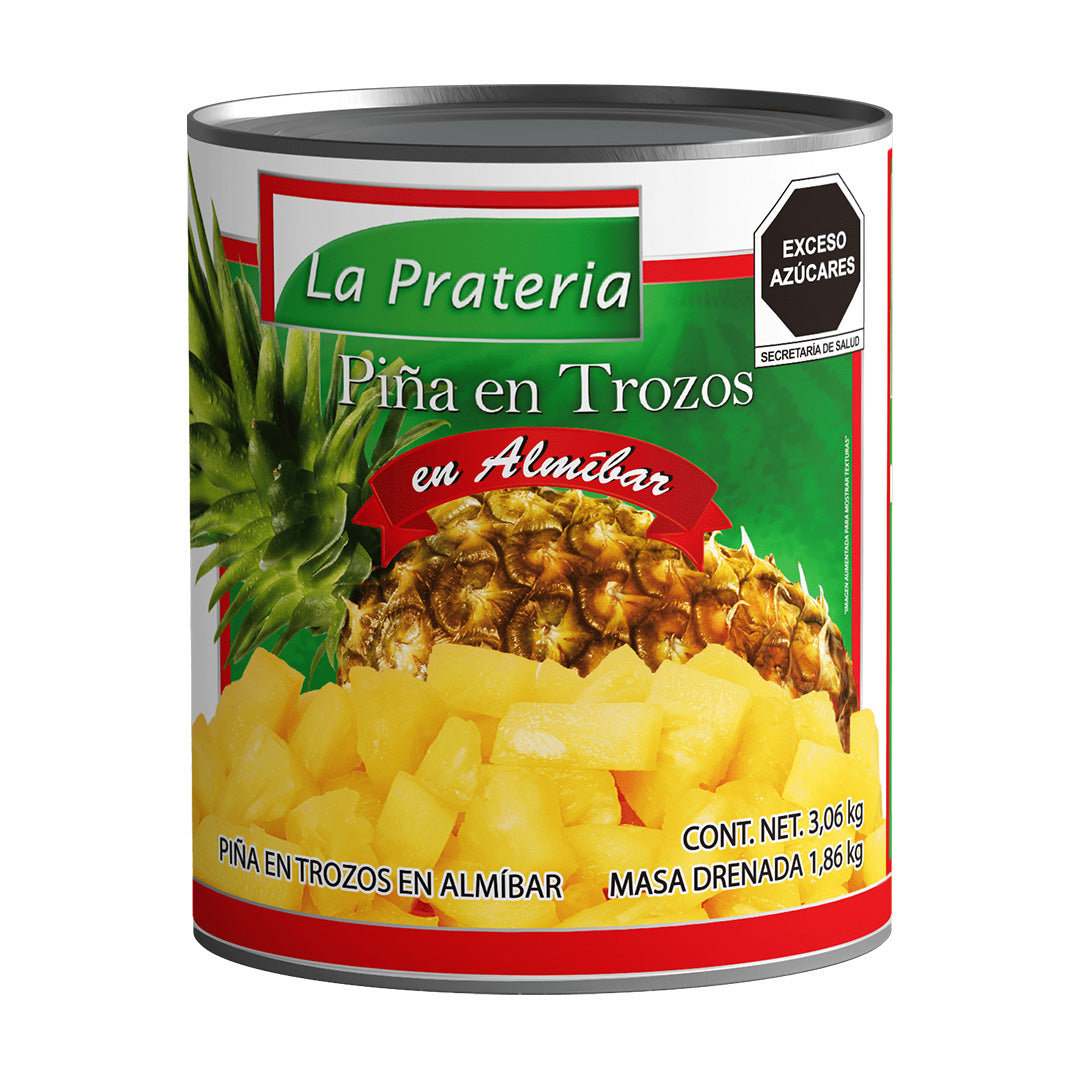 Piña Trozos en Almíbar 6/3,06 kg – Alceda